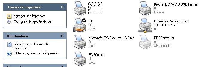 impresoras en Windows