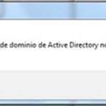 Error: los servicios de active directory no estan disponibles