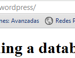 error establishing database connection - solucionado
