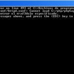httpd.exe: Syntax error on line 493 of C:/Archivos de programa/Apache Software Foundation/Apache2.2/conf/httpd.conf