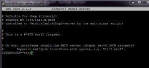 interfaz DHCP /etc/default/dhcp3-server