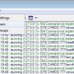 Error filezilla 504 Command not implemented for that parameter