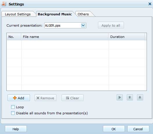 Background audio Acoolsoft PPT to Video Free