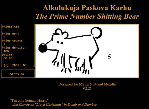 Prime number bear (el oso de los números primos)