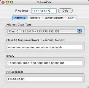 Calculadora ip para Mac OS | SubnectCalc