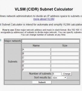 Calculadora ip para subredes | VLSM (CIDR) Subnet Calculator