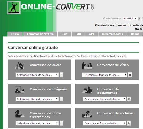 Online-convert - Conversores de archivos online