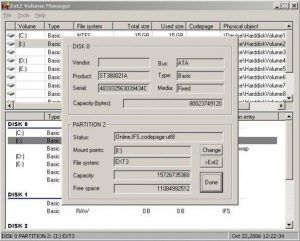 ext2fsd-sistema ficheros ext linux en Windows
