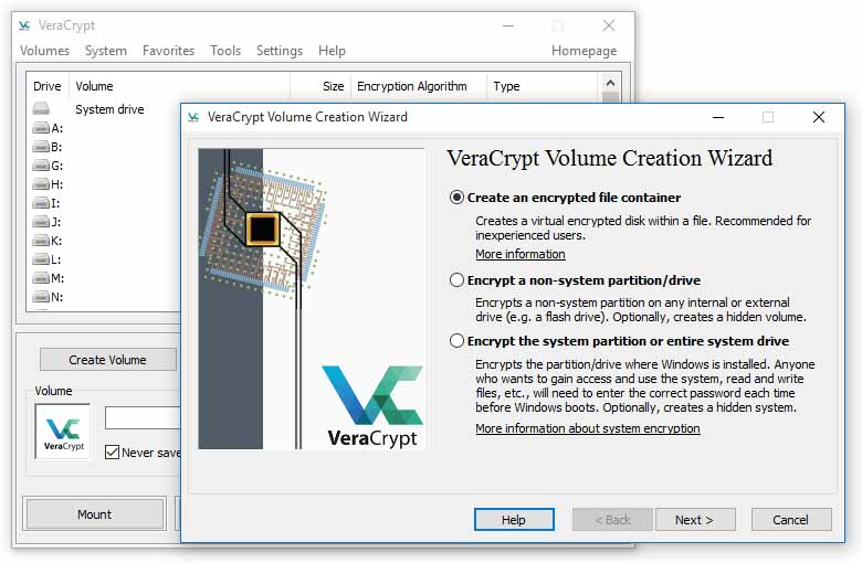 VeraCrypt, software para encriptar discos, particiones y archivos