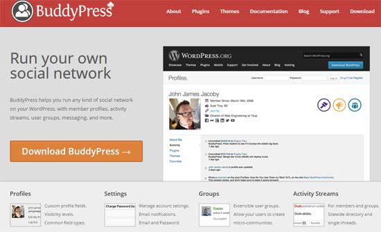 buddypress | sistema perfiles usuarios