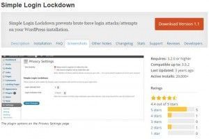 Simple login Lockdown