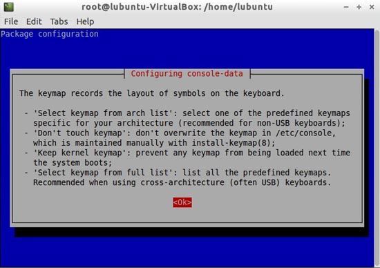 distribucion teclado linux configurar console-data