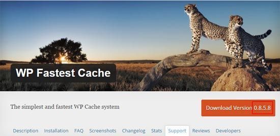 wp fastest cache vulnerability fix v.0.8.5.8