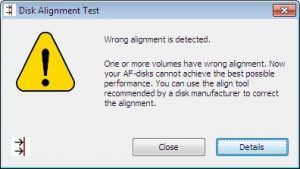 Disk Alignment Test - Wrong alignment is detected