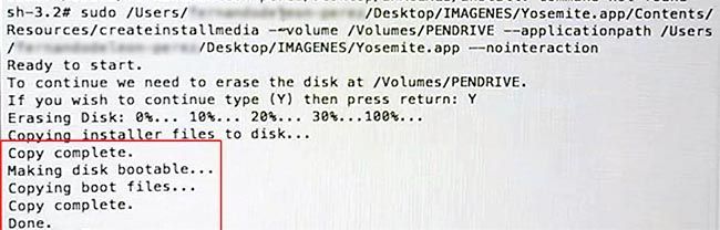 Crear instalador USB arranque Mac OS X