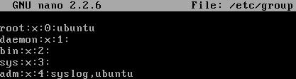 mover usuario ubuntu grupo root