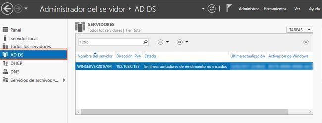 Administrar Servidor Active Directory en Windows Server