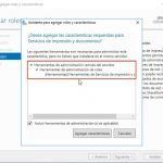 Agregar herramientas de servicios impresion server 2016