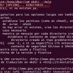 ayuda opciones argumentos mkdir linux