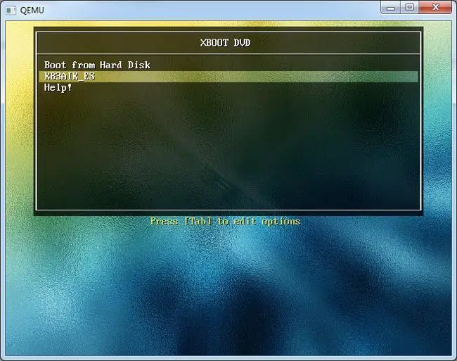boot on quemu xboot