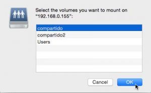 macos smb select the volumes you want to mount on