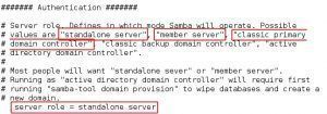 samba server role