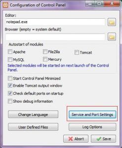 Xampp Servidor Web publico | service and port settings