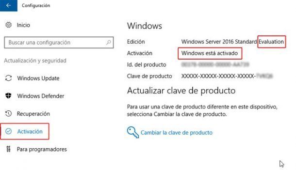 Convertir Windows Server 2016 Evaluation a 2016 Standard - El Taller ...