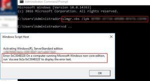 slmgr /ipk | error no se puede alcanzar servidor activaciones