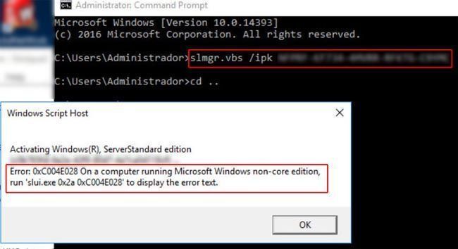 slmgr ipk error no se puede alcanzar servidor activaciones