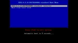 ESXI standard installer