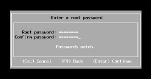esxi enter a root password