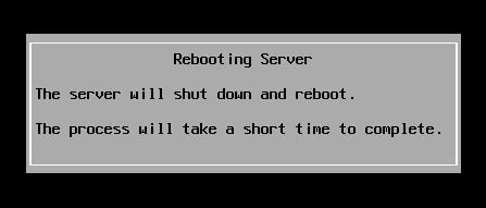 esxi rebooting server