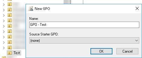 new gpo - windows server 2016