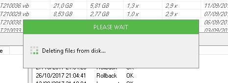 veeam backup deleting from disk