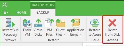 veeam delete from disk actions