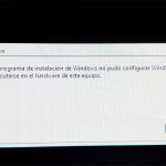 instalacion de windows no pudo configurar windows para ejecutarse en el hardware