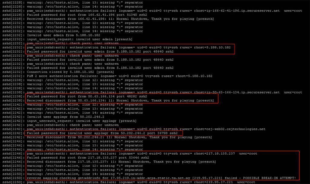 raspberry malware auth log