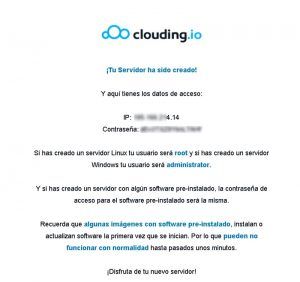 clouding email servidor vps creado
