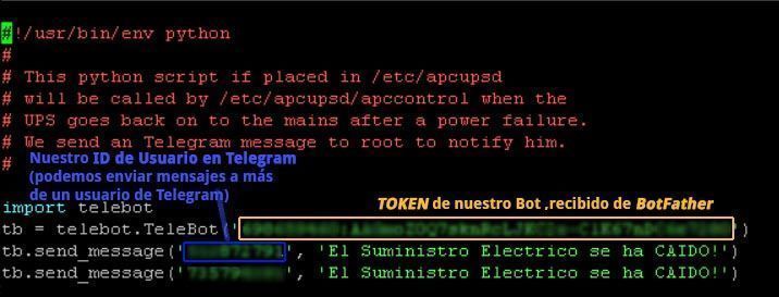 apcupsd archivo onbattery - import telegram bot