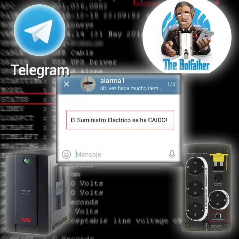 detector cortes electricidad raspberry sai apcupsd telegram bot