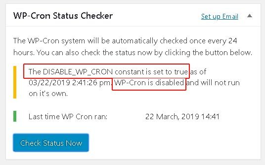plugin wp cron wordpress status checker disabled