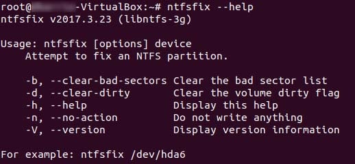 ntfsfix linux