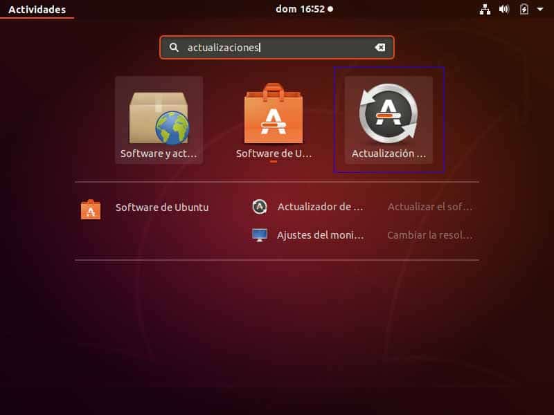 aplicacion actualizar software ubuntu