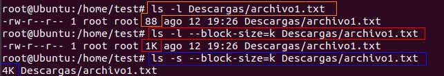 ls mostrar el tamaño de archivos en unidades diferentes al byte