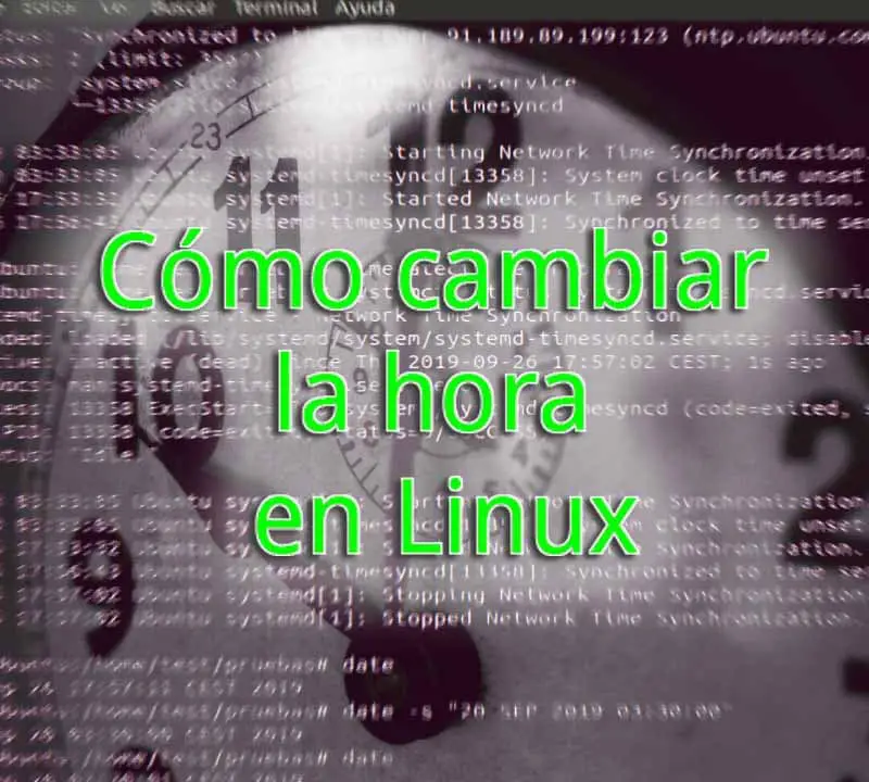 cambiar la hora en Linux