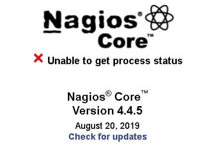 Nagios core unable to get Process Status