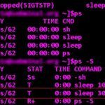 proceso linux estado parado stopped