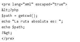codigo embebido html con caracteres escapados