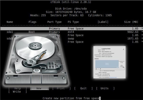 comandos linux discos particiones